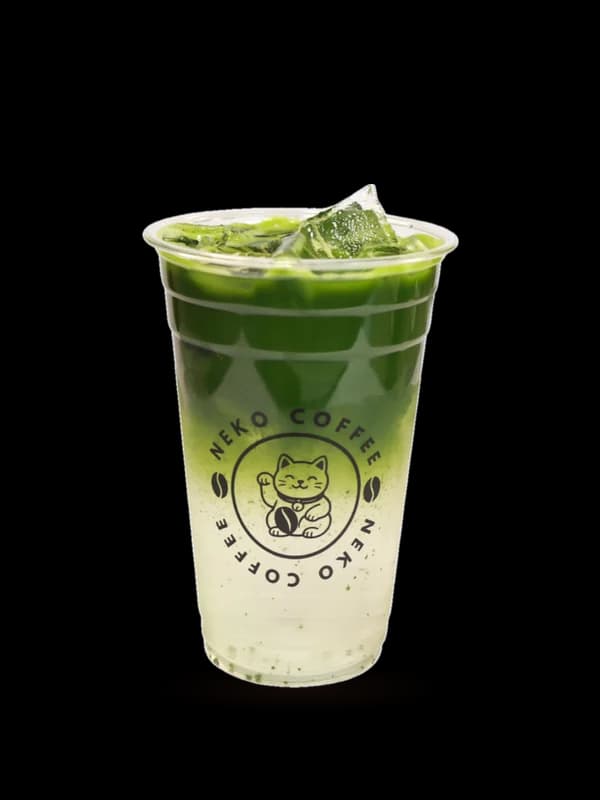 Matcha Coconut in a Neko Coffee cup