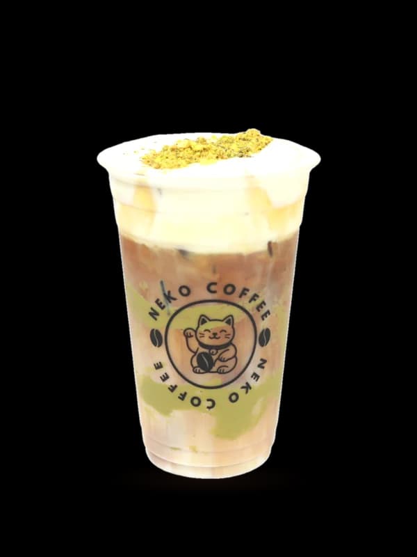 Pistachio Latte in a Neko Coffee cup
