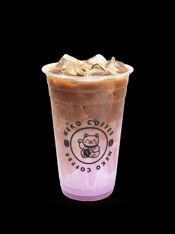 Ube Latte in a Neko Coffee cup